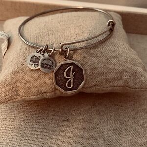 Alex and Ani Silver Charm Bangle